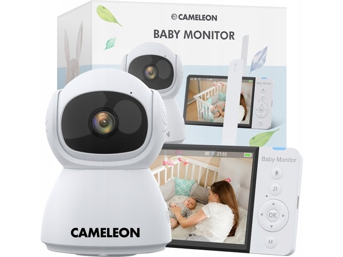 DEXXER fULL HD baby Monitor otroška
varuška z
vrtljivo video kamero in 5 LCD 5Ah ABM700